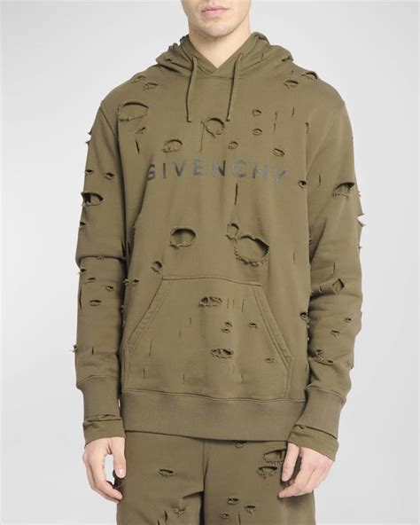 givenchy hoodie short sleeve|givenchy men's destroyed hoodie.